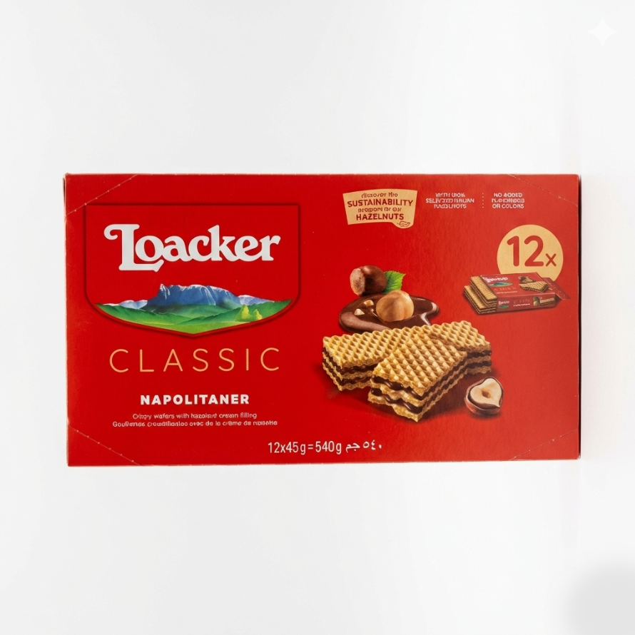Loacker Napolitaner Bars 12X45g