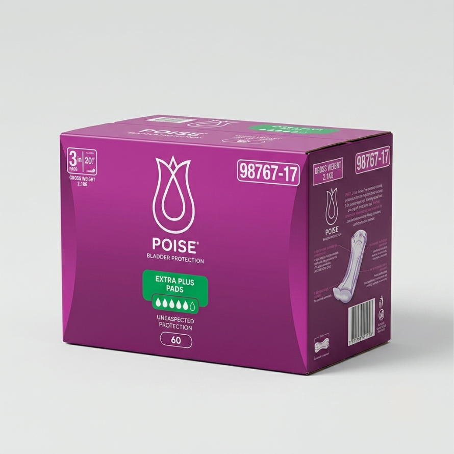 Poise Extra Plus Pads 60PK