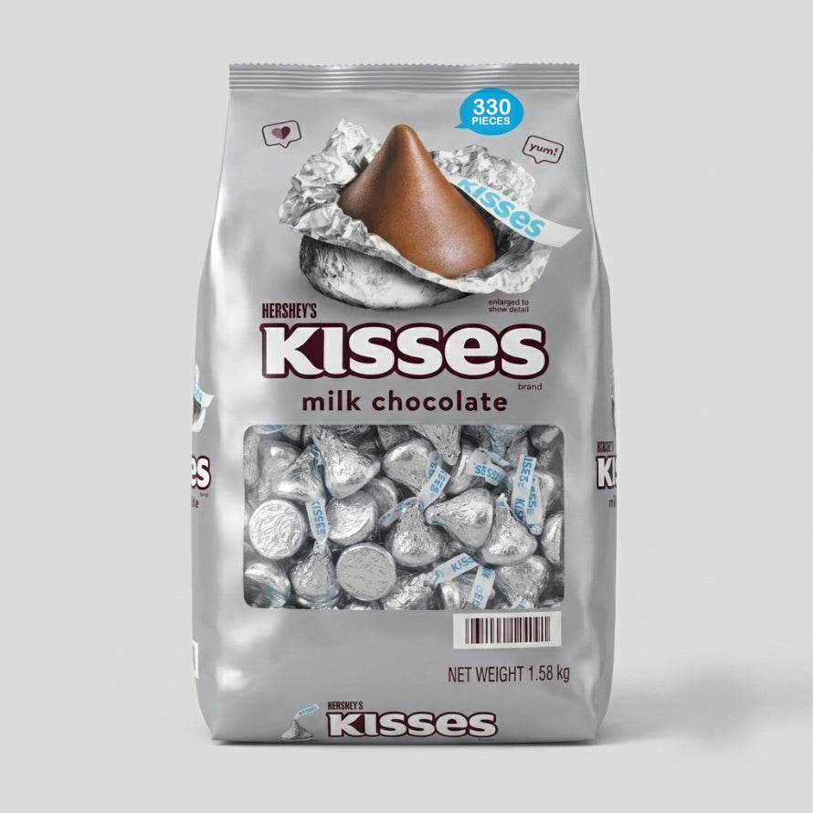 Hershey's Kisses Milk Chocolate 1.58Kg (330 Pieces)