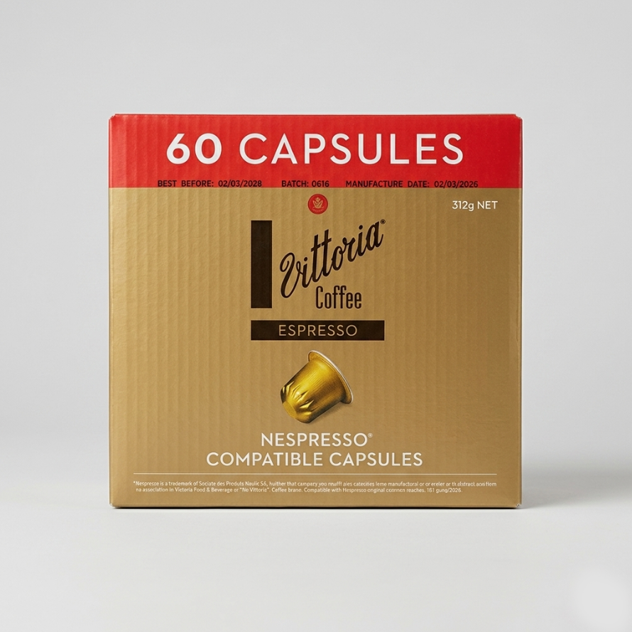 Vittoria Italian Coffee Espresso Capsules 60 Pack