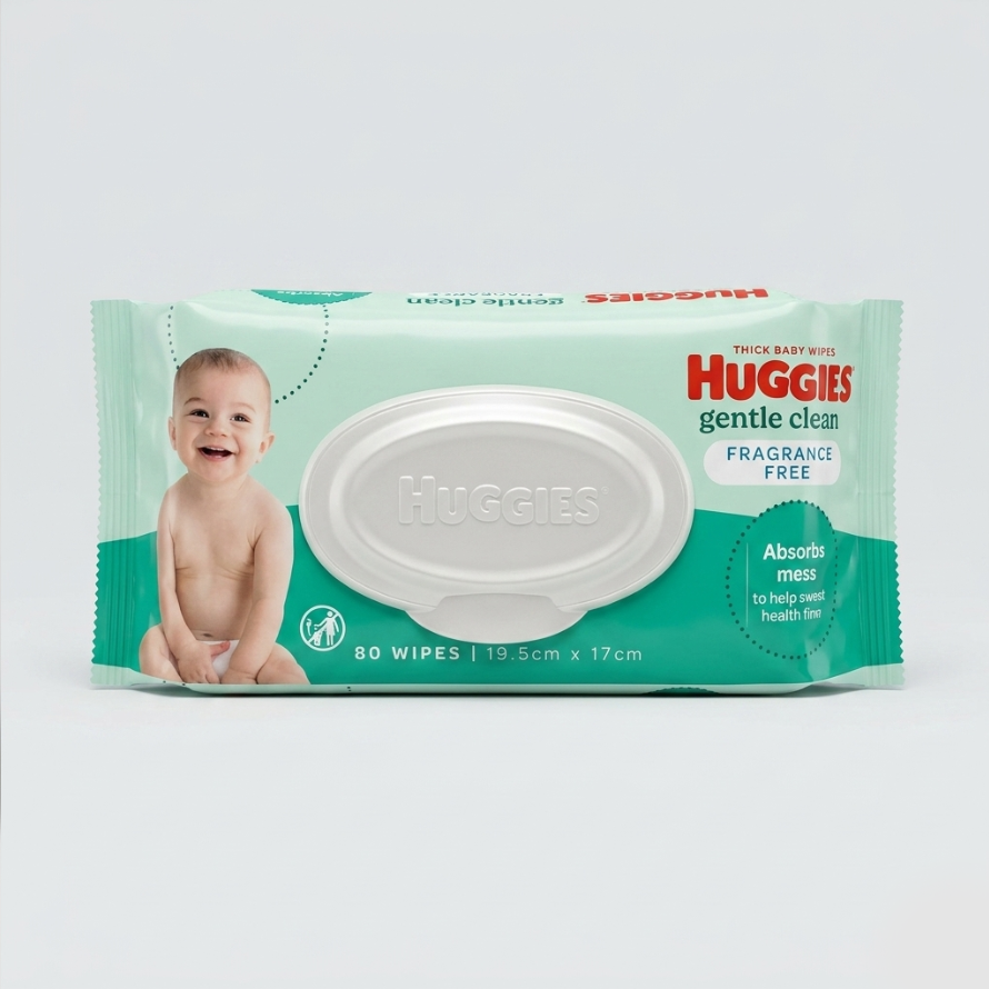Huggies Gentle Fragrance Free Wipes 80 Wipes