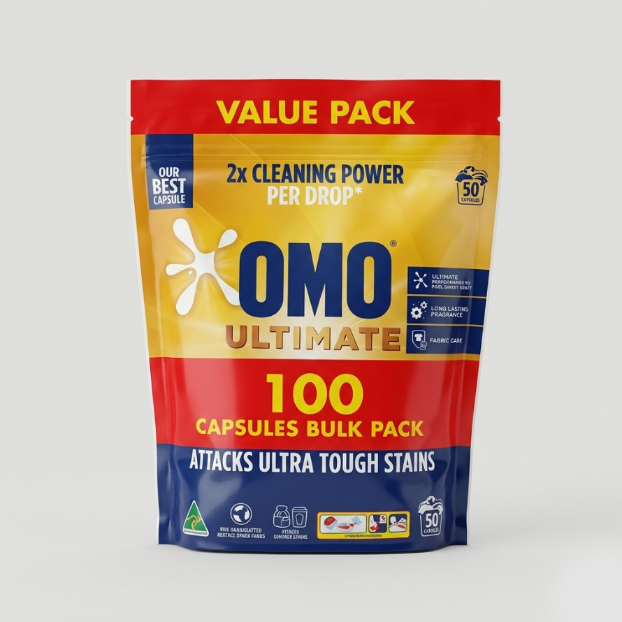 OMO Ultimate Laundry 3 in 1Capsules 100 Count