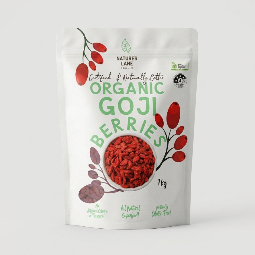Natures Lane Organic Goji Berries 1KG