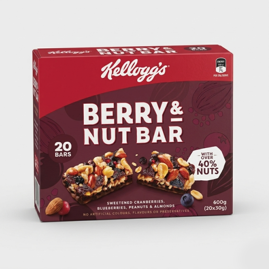 Kellogg's Berry & Nut Bar 20 Bars (600g)