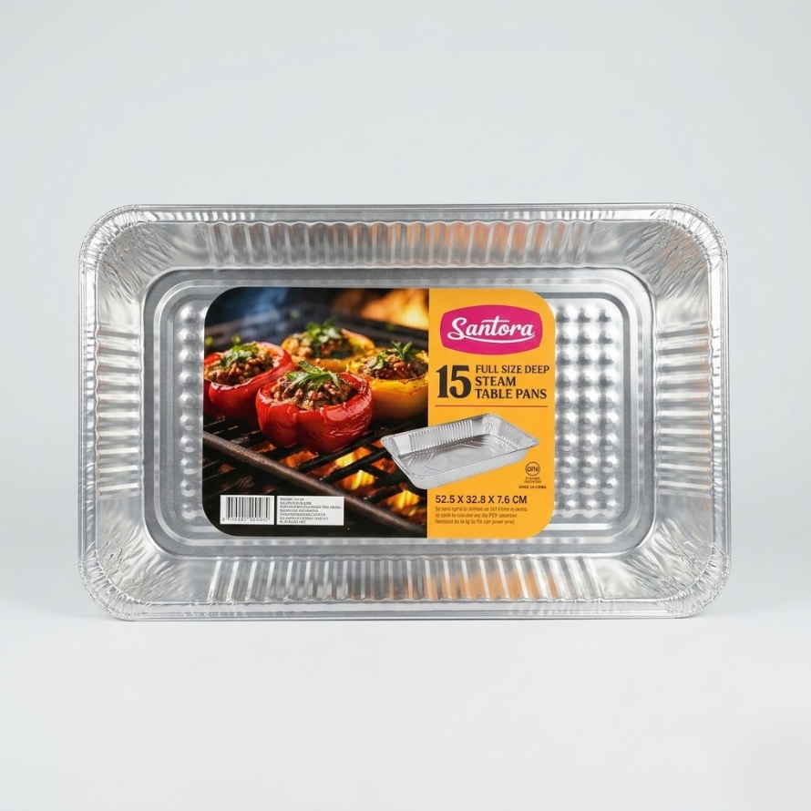 Santora Full Size Deep Steam Table Pans 15CT